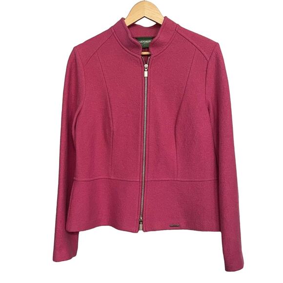 Geiger Collections Jacket Boiled Wool Zip Up Austria Made‎ Womens Size 42 - Picture 1 of 7